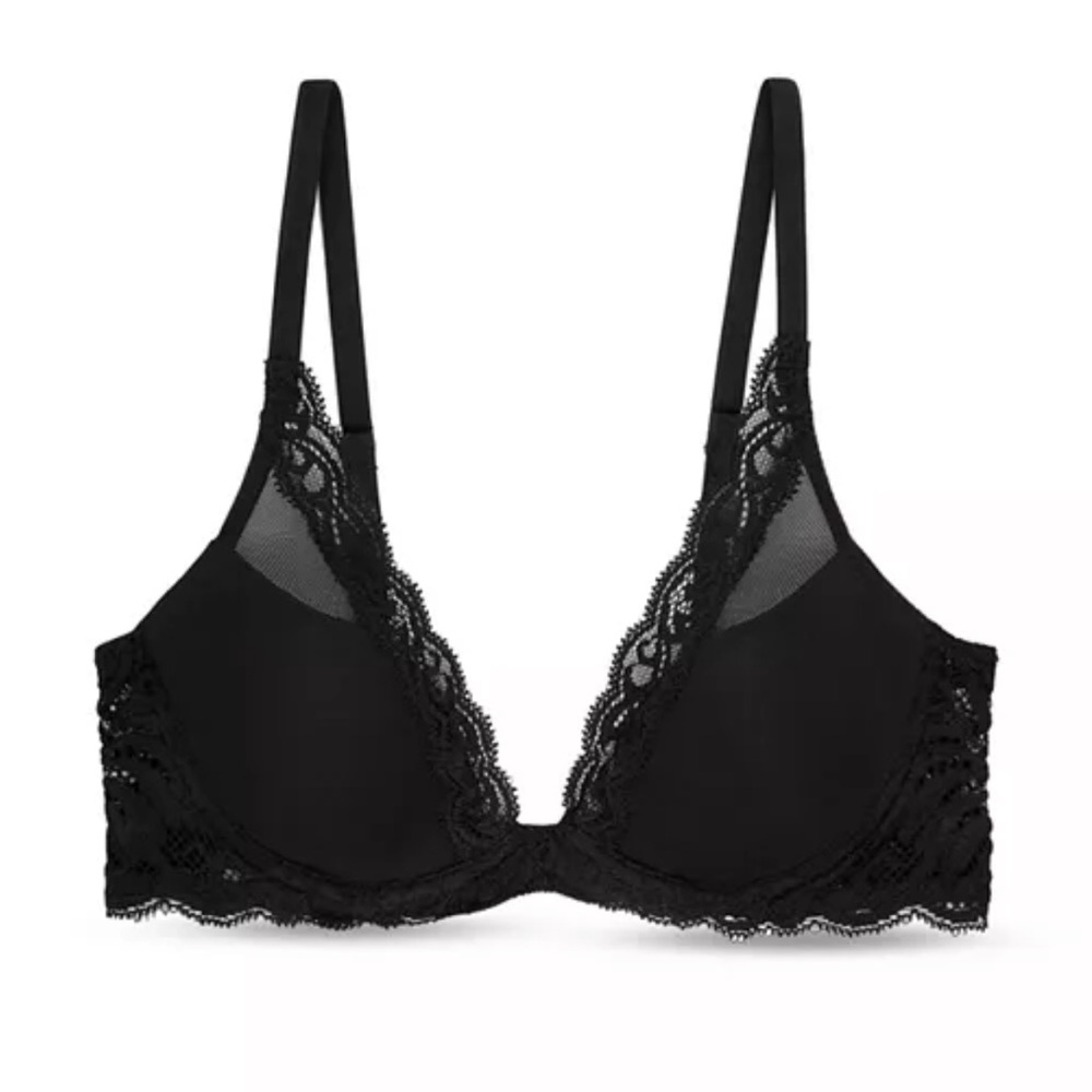 Natori Black Lace Triangle Bra